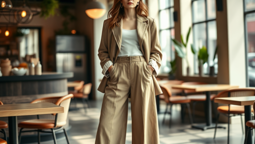 9while9.com | Wijde broeken en jassen: de beste outfitcombinaties
